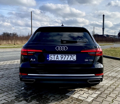 Audi A4 cena 86977 przebieg: 188895, rok produkcji 2019 z Myślenice małe 704